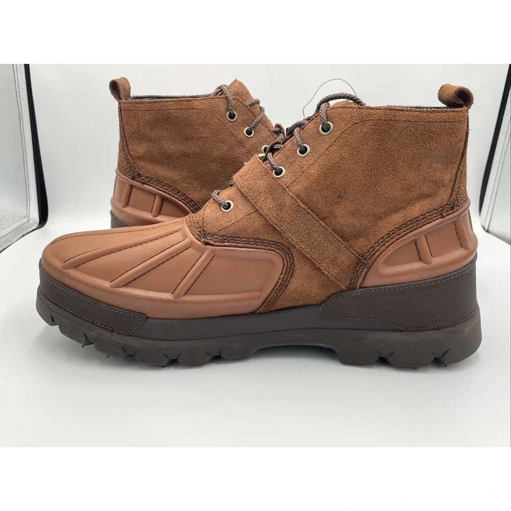 Polo Ralph Lauren Oslo Low buckle waterproof leather boots brown Men's size 11.5